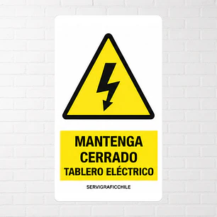 Señalética Mantenga Cerrado Tablero Eléctrico