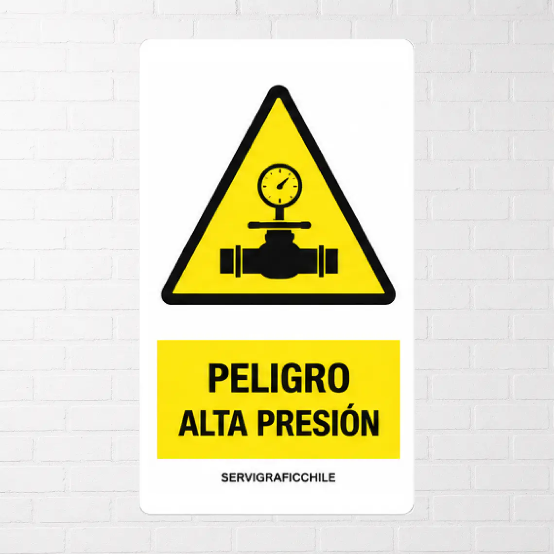 Señalética Peligro Alta Presión 1