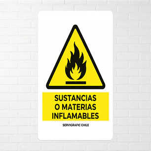 Señalética Sustancias o Materias Inflamables
