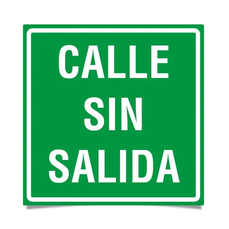 Señalética Calle Sin Salida 1