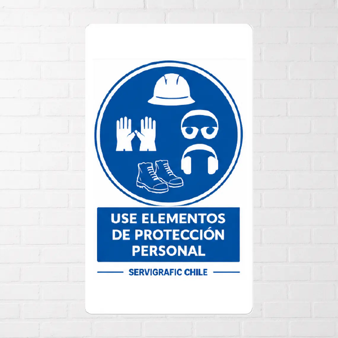 Señalética Uso Obligatorio de Elementos de Protección Personal (Modelo B) 1