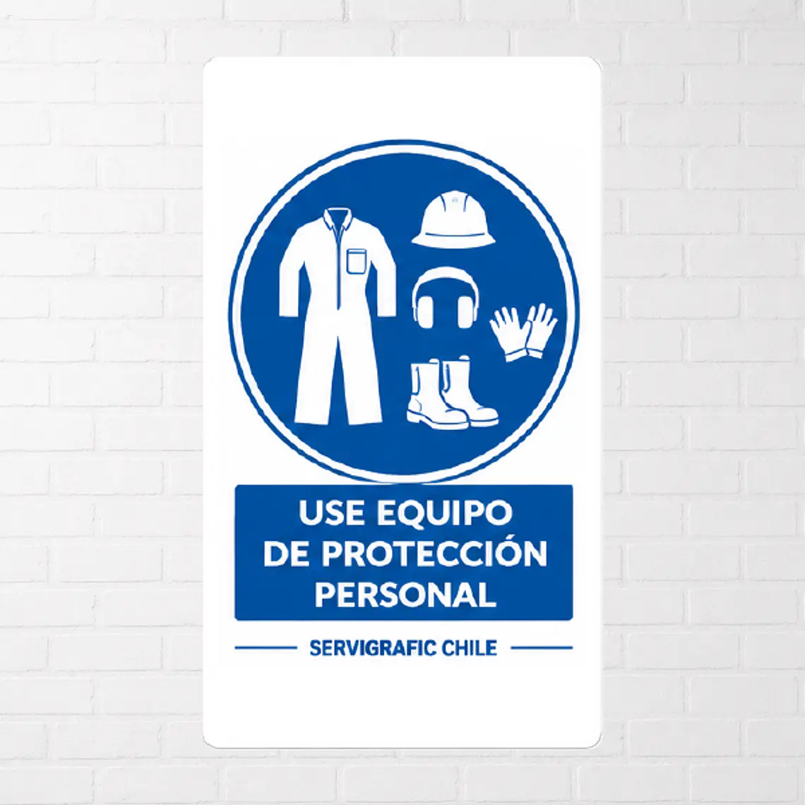 Señalética Uso Obligatorio de Elementos de Protección Personal (Modelo A) 1