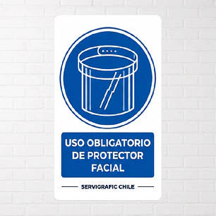 Señalética Uso Obligatorio de Protector Facial (Modelo B)