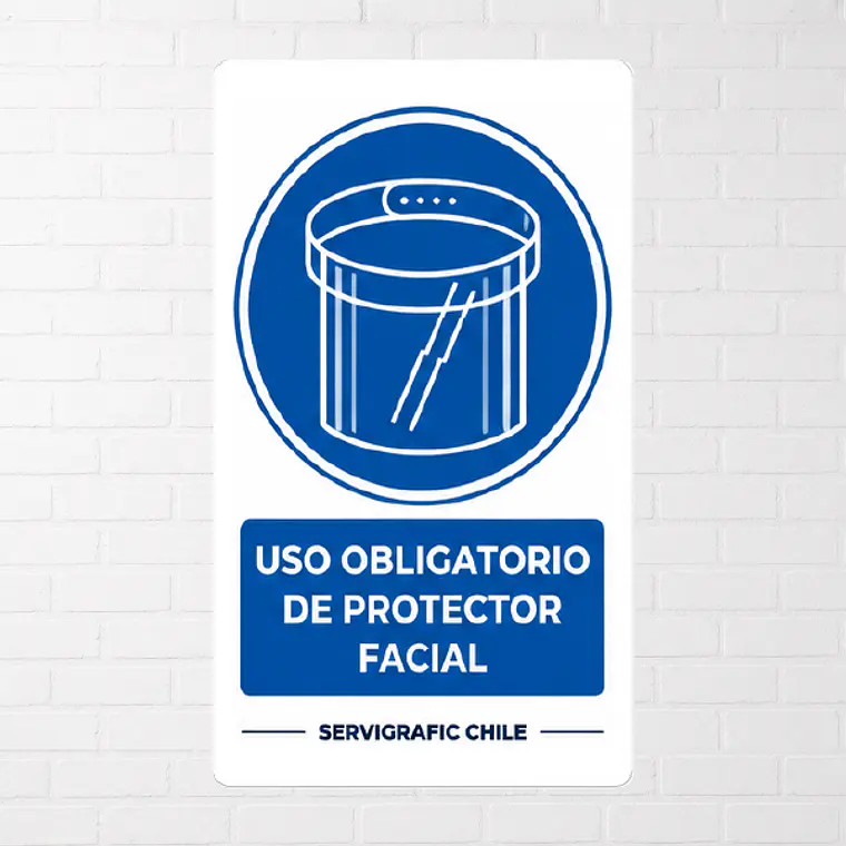 Señalética Uso Obligatorio de Protector Facial (Modelo B) 1