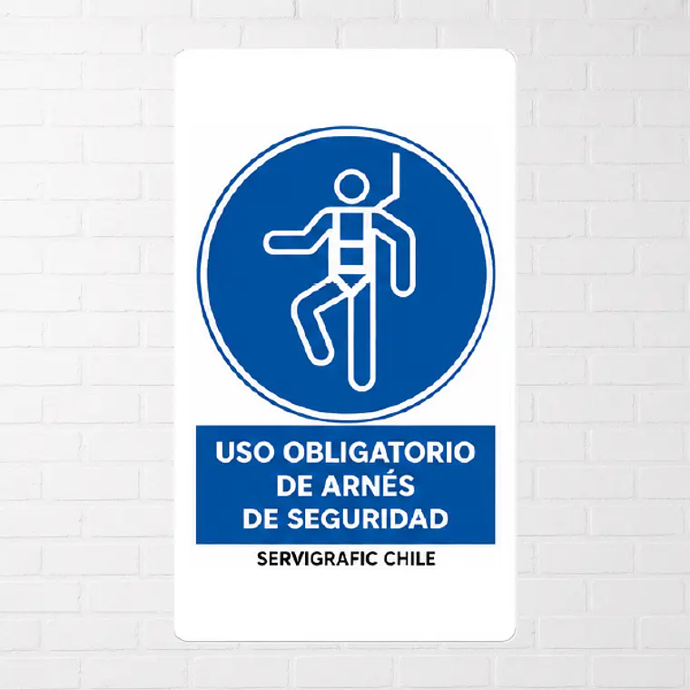 Señalética Uso Obligatorio de Arnés de Seguridad (Modelo C) 1