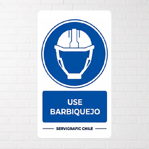 Señalética Uso Obligatorio de Barbiquejo