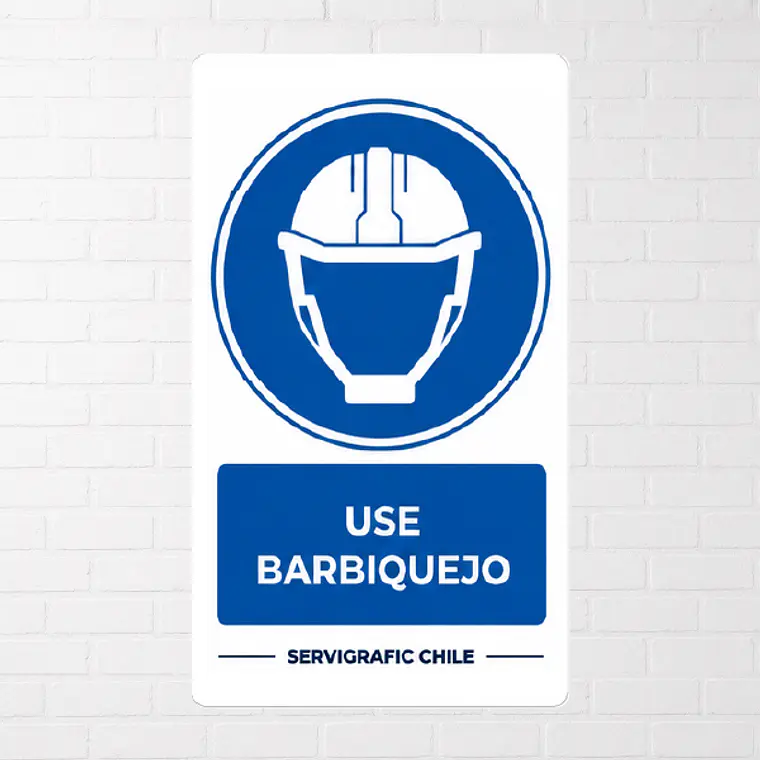 Señalética Uso Obligatorio de Barbiquejo 1