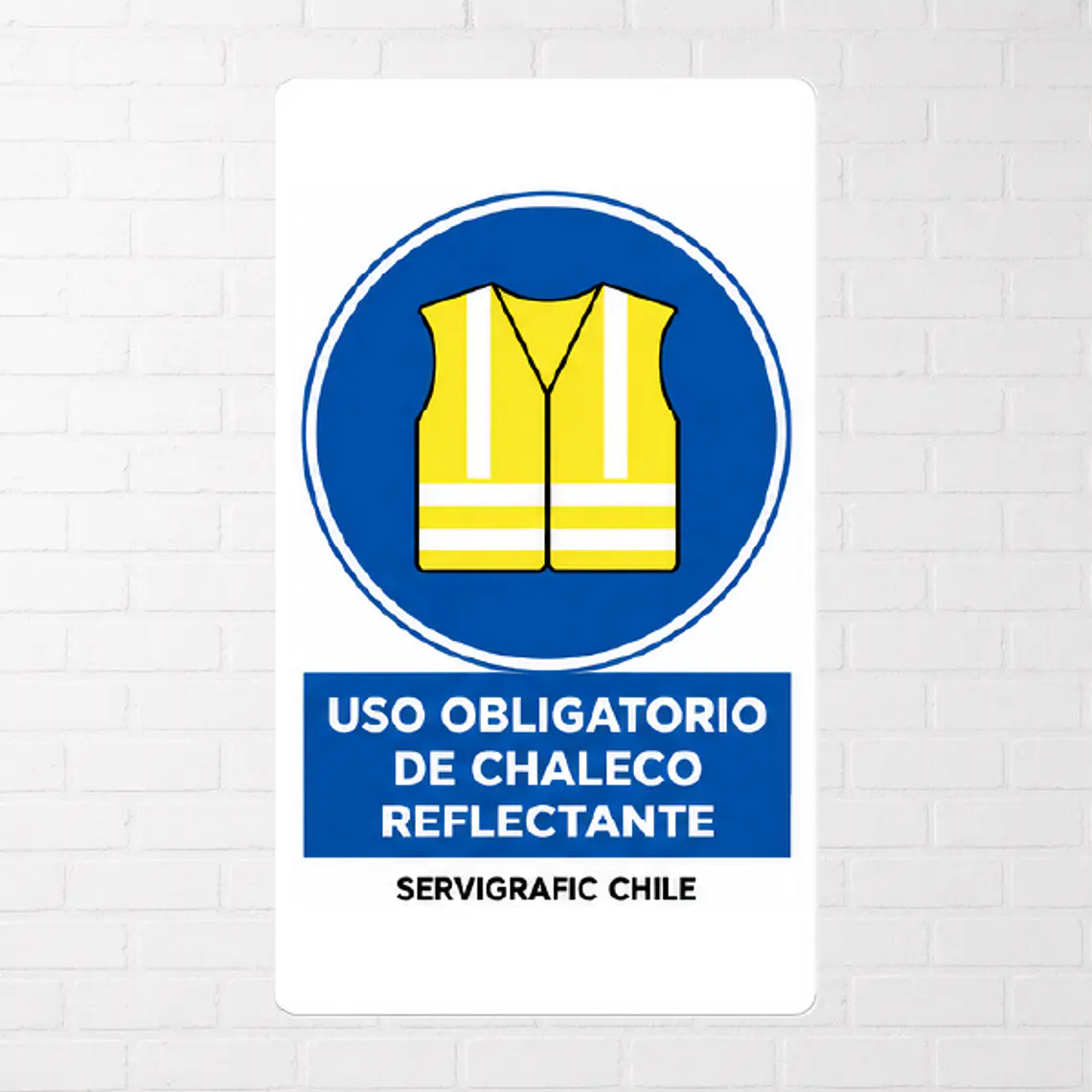 Señalética Uso Obligatorio de Chaleco Reflectante (Modelo B) 1