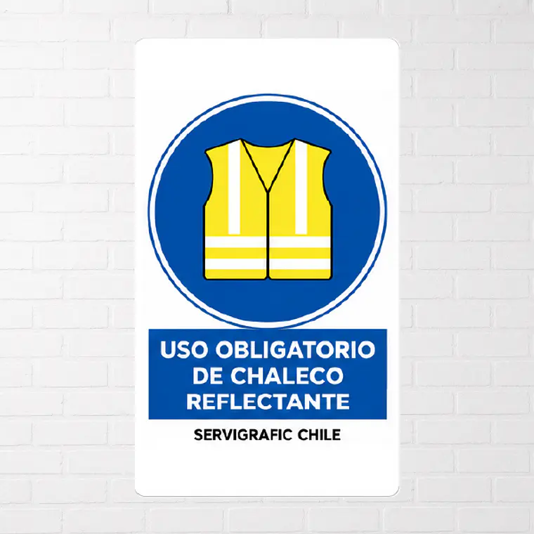 Señalética Uso Obligatorio de Chaleco Reflectante (Modelo B) 1
