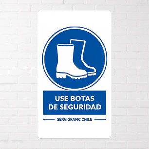 Señalética Uso Obligatorio de Botas de Seguridad