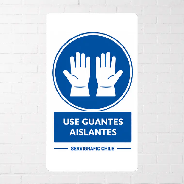 Señalética Uso Obligatorio de Guantes Aislantes (Modelo B) 1