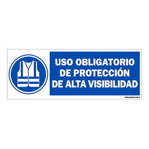 Señalética Uso Obligatorio de Protección de Alta Visibilidad (Modelo B)