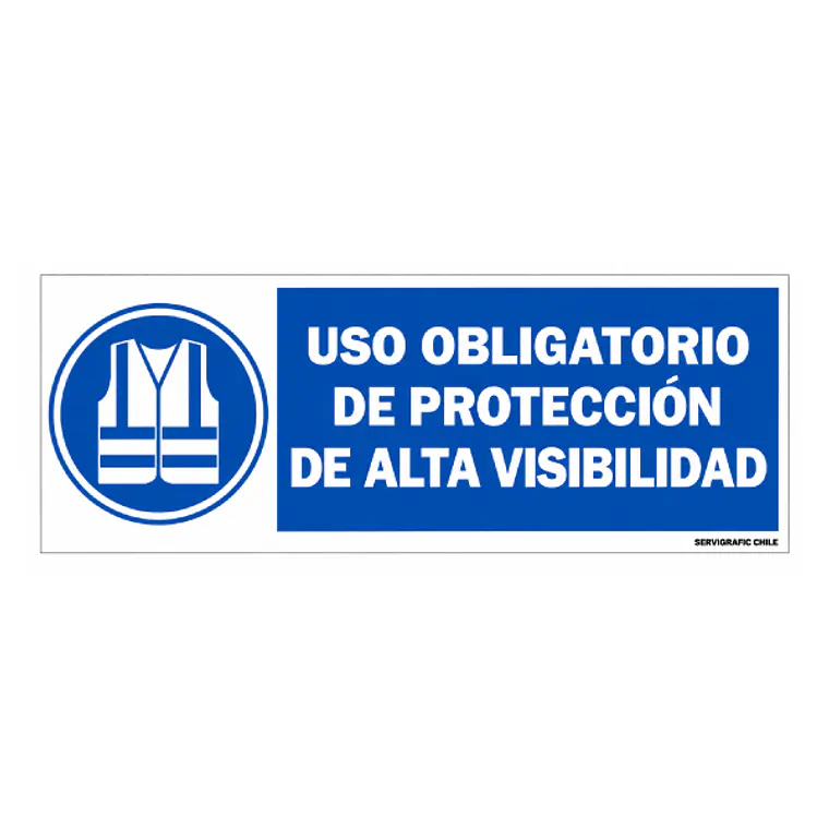 Señalética Uso Obligatorio de Protección de Alta Visibilidad (Modelo B) 1