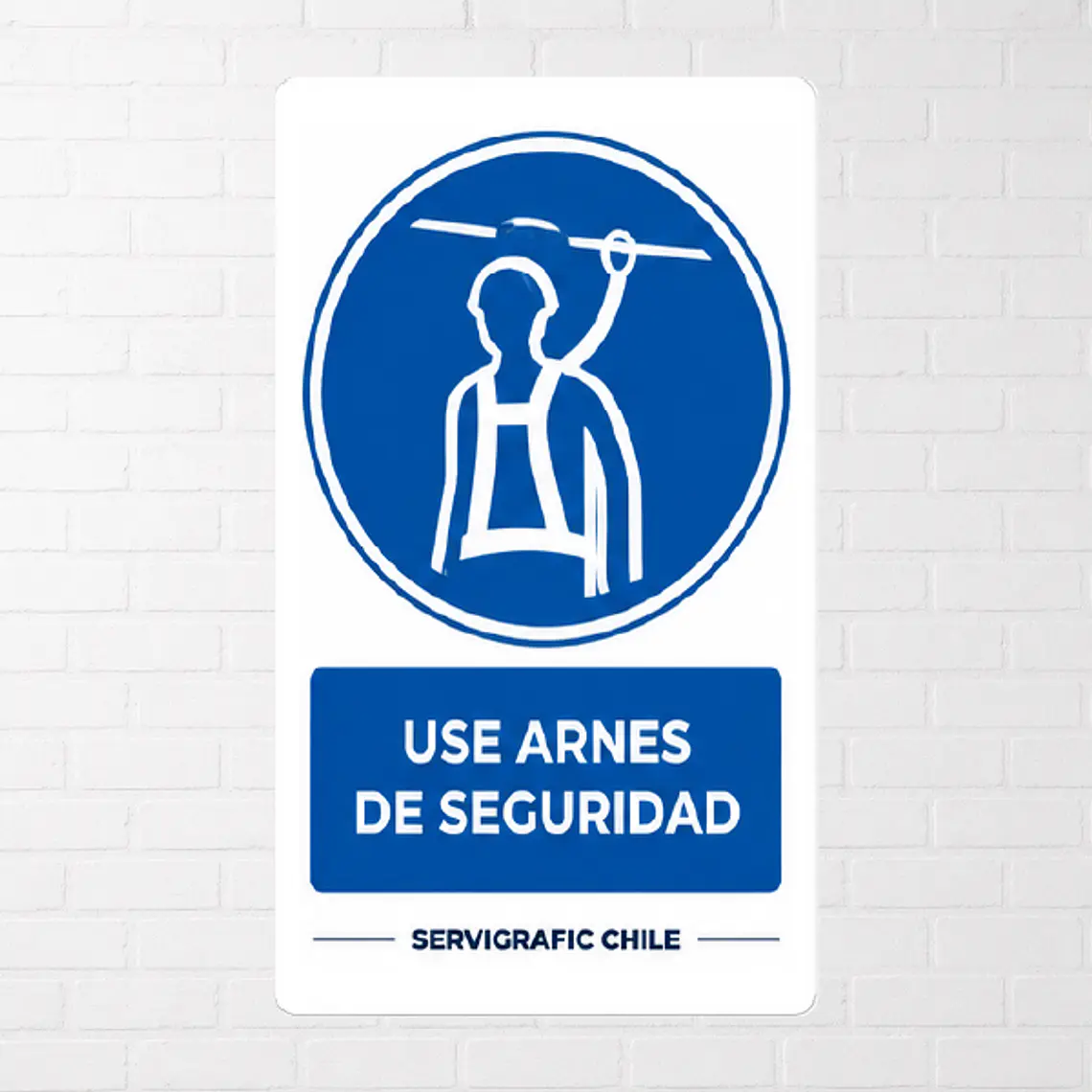 Señalética Uso Obligatorio de Arnés de Seguridad (Modelo B) 1