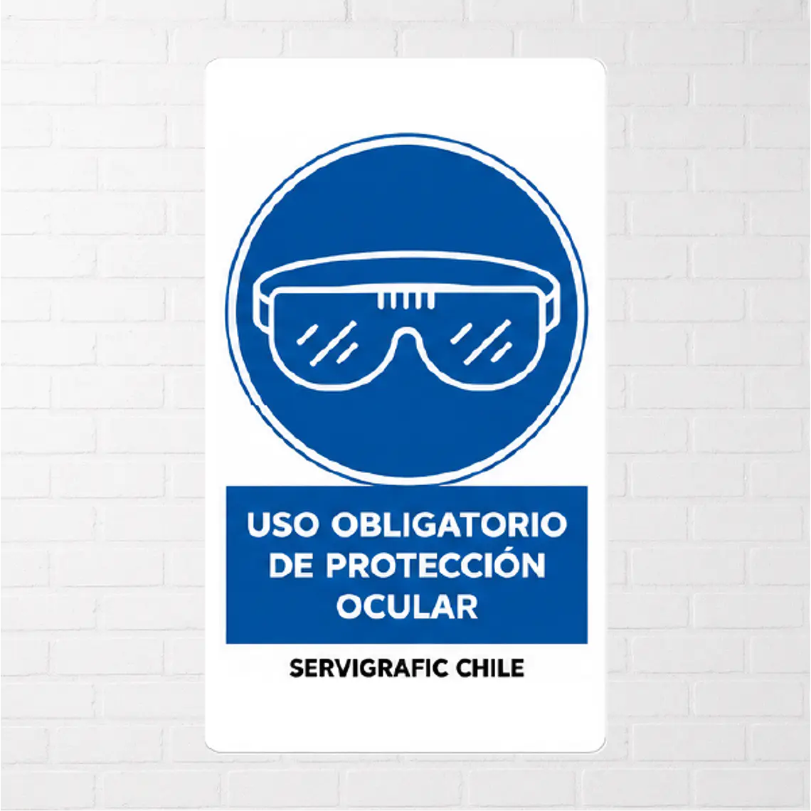 Señalética Uso Obligatorio de Protección Ocular (Modelo B) 1