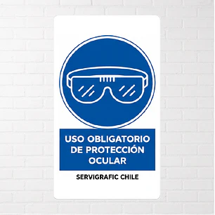 Señalética Uso Obligatorio de Protección Ocular (Modelo B)