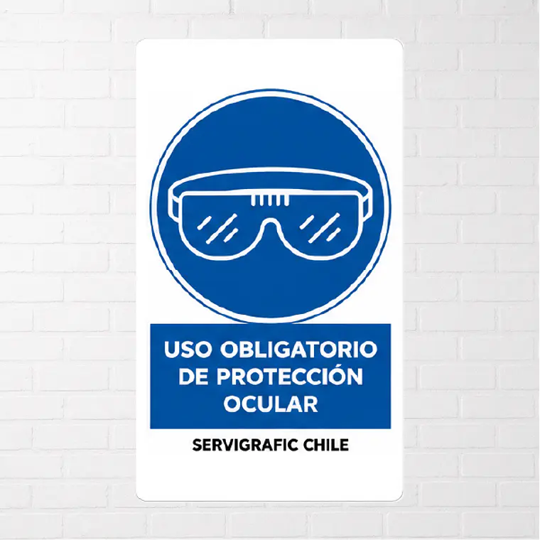Señalética Uso Obligatorio de Protección Ocular (Modelo B) 1