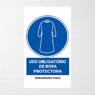 Señalética Uso Obligatorio de Ropa Protectora (Modelo B)