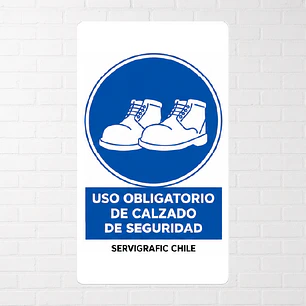 Señalética Uso Obligatorio de Calzado de Seguridad (Modelo B)