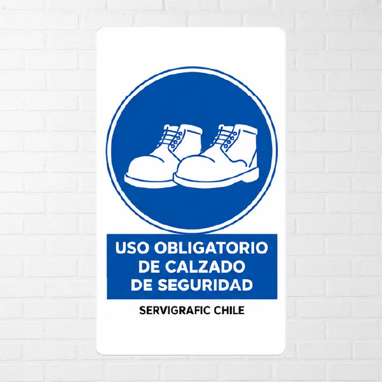 Señalética Uso Obligatorio de Calzado de Seguridad (Modelo B) 1