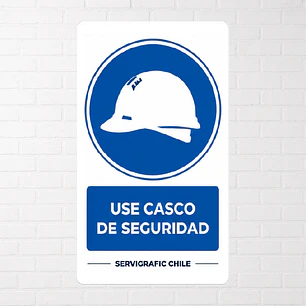 Señalética Uso Obligatorio de Casco (Modelo B)
