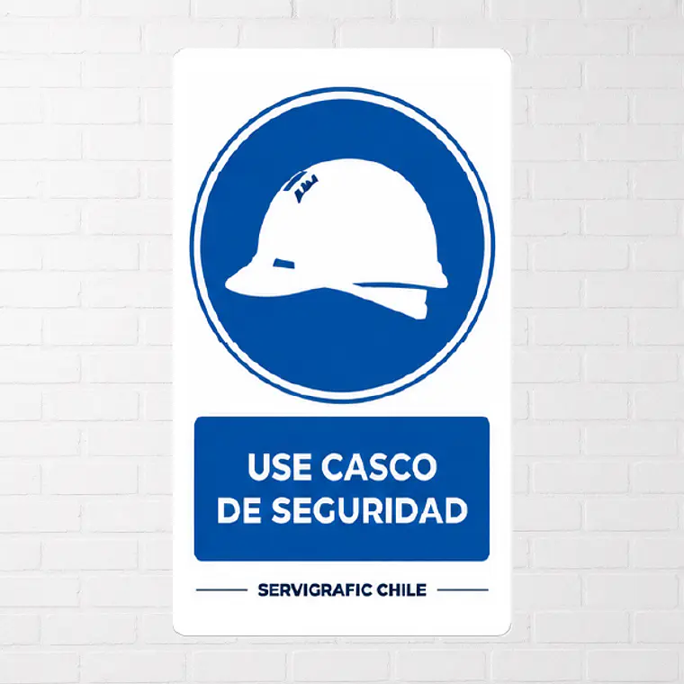 Señalética Uso Obligatorio de Casco (Modelo B) 1