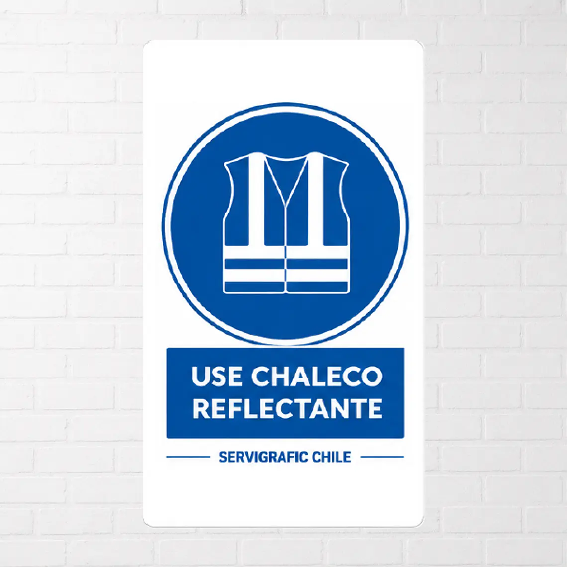 Señalética Uso Obligatorio de Chaleco Reflectante (Modelo A) 1