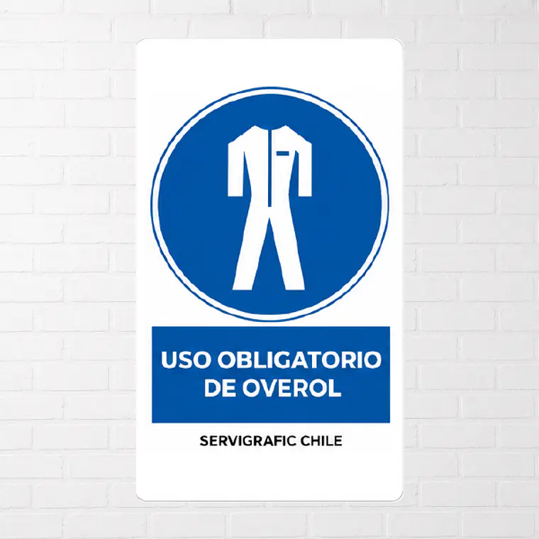 Señalética Uso Obligatorio de Overol 1