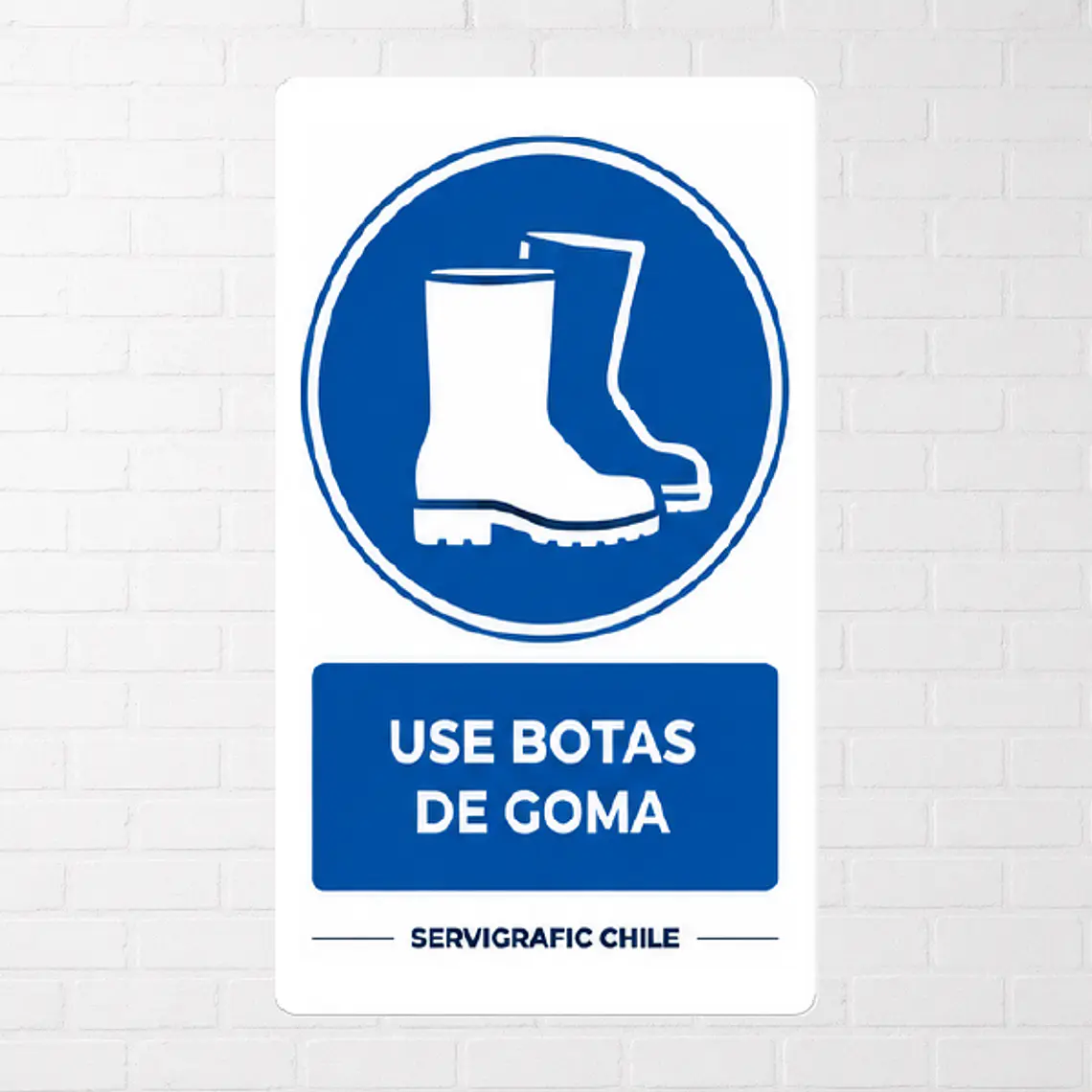 Señalética Uso Obligatorio de Botas de Goma 1
