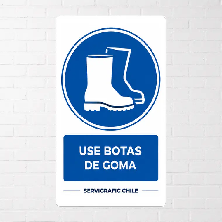 Señalética Uso Obligatorio de Botas de Goma 1