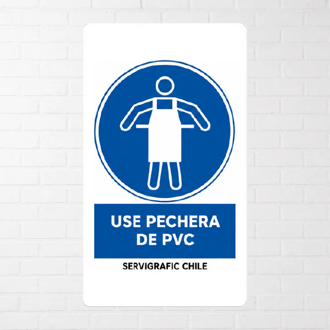 Señalética Uso Obligatorio de Pechera de PVC 1
