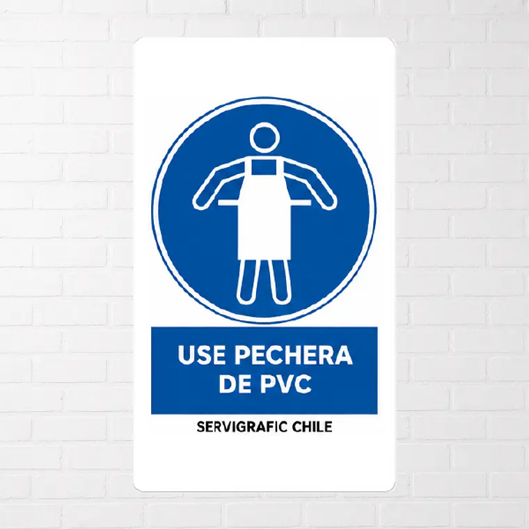 Señalética Uso Obligatorio de Pechera de PVC 1