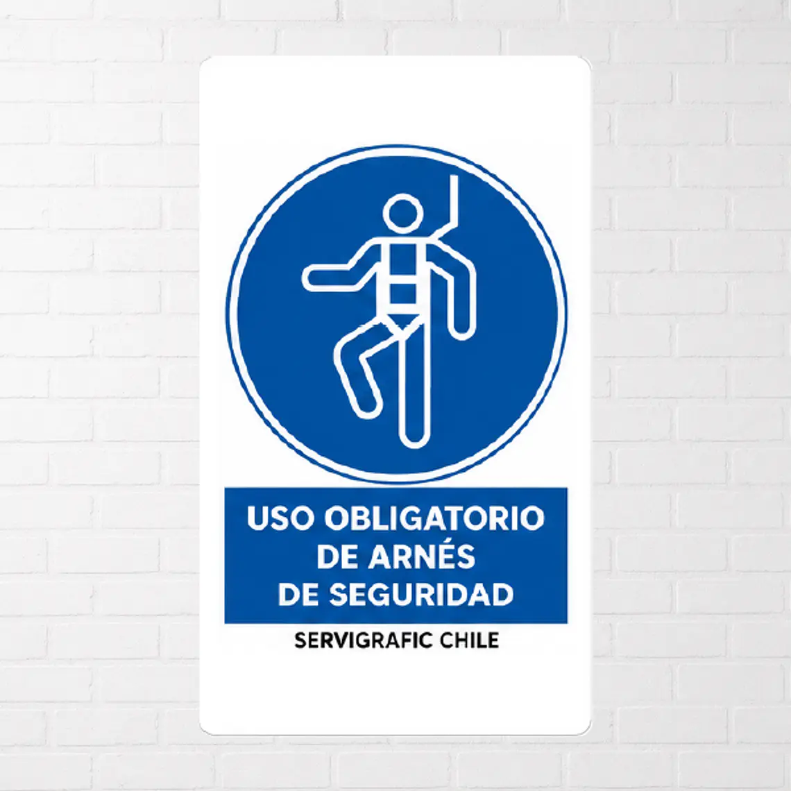 Señalética Uso Obligatorio de Arnés de Seguridad (Modelo A) 1