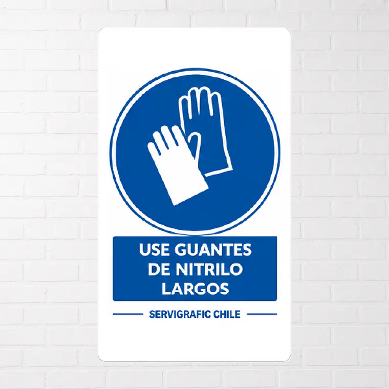 Señalética Uso Obligatorio de Guantes de Nitrilo Largos 1
