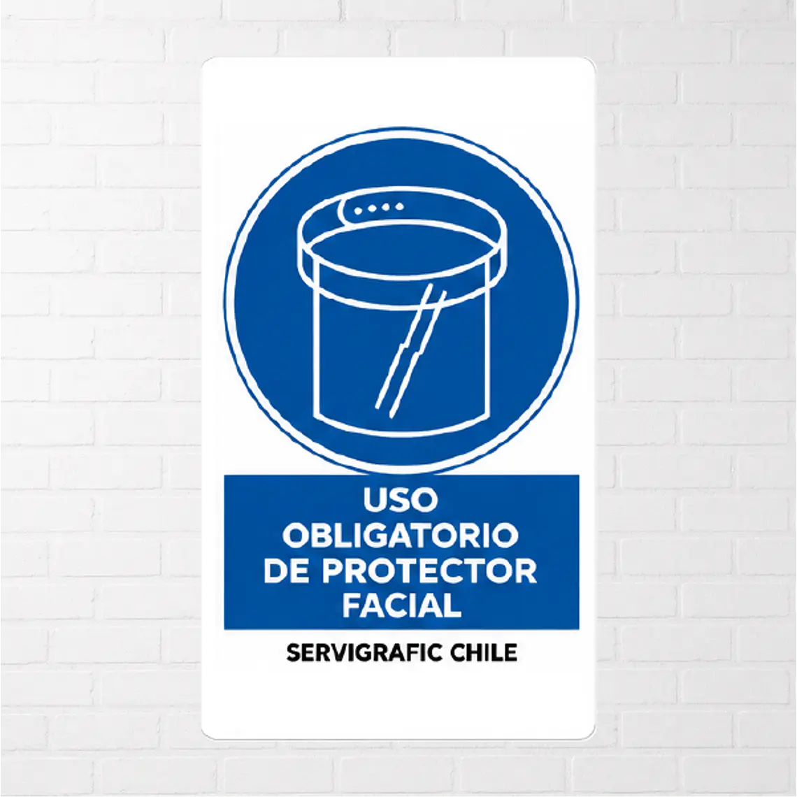 Señalética Uso Obligatorio de Protector Facial (Modelo A) 1