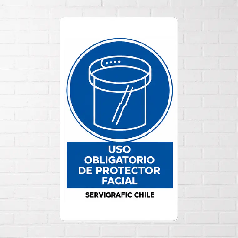 Señalética Uso Obligatorio de Protector Facial (Modelo A) 1