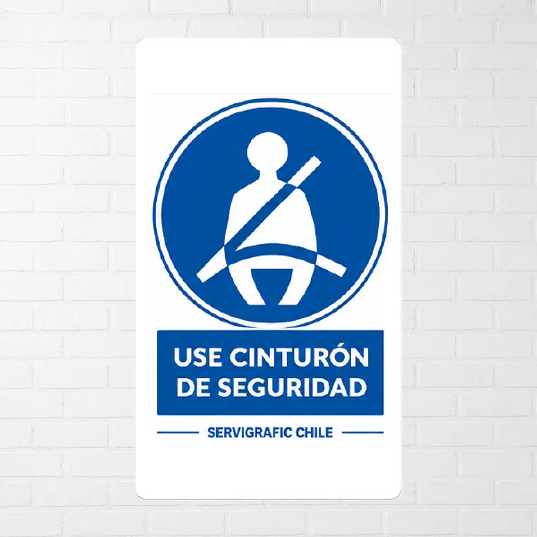 Señalética Uso Obligatorio de Cinturón de Seguridad 1