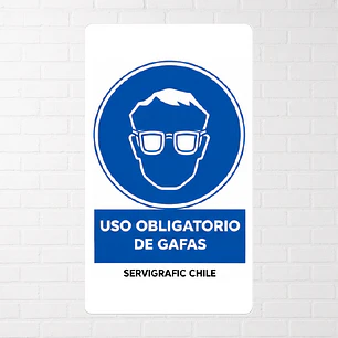 Señalética Uso Obligatorio de Gafas de Seguridad