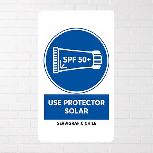 Señalética Uso Obligatorio de Protector Solar