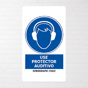 Señalética Uso Obligatorio de Protector Auditivo