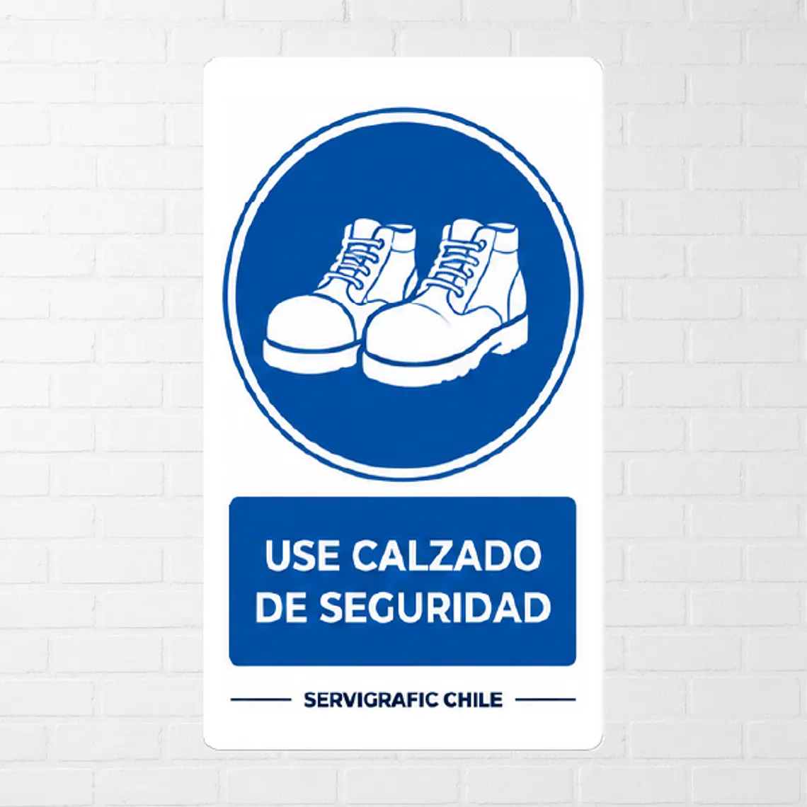 Señalética Uso Obligatorio de Calzado de Seguridad (Modelo A) 1