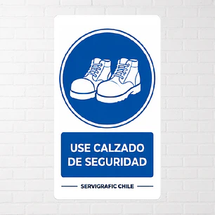 Señalética Uso Obligatorio de Calzado de Seguridad (Modelo A)