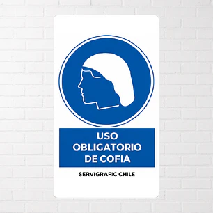 Señalética Uso Obligatorio de Cofia
