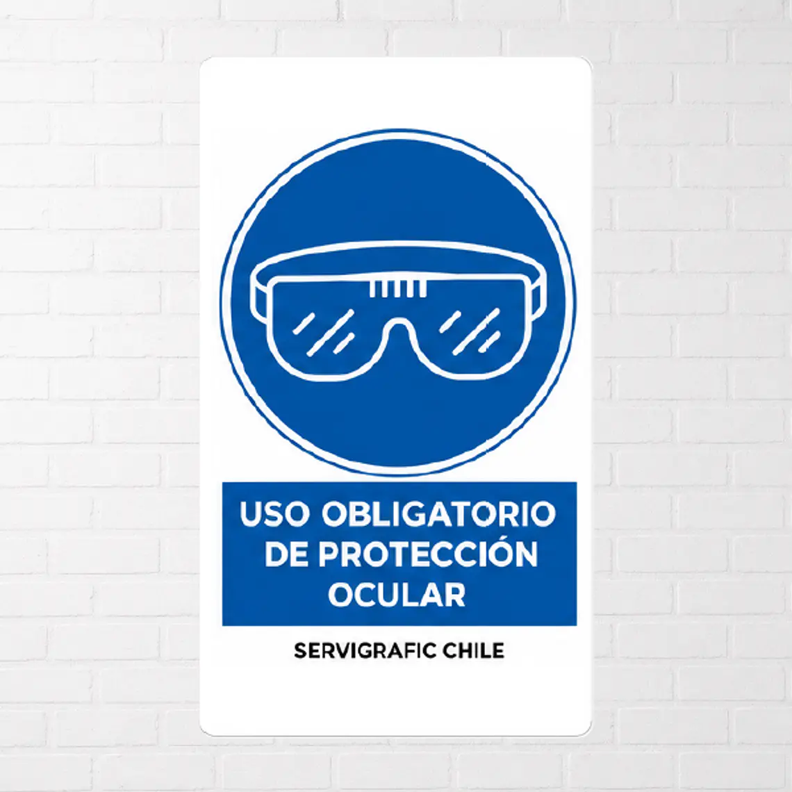 Señalética Uso Obligatorio de Protección Ocular (Modelo A) 1