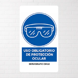 Señalética Uso Obligatorio de Protección Ocular (Modelo A)