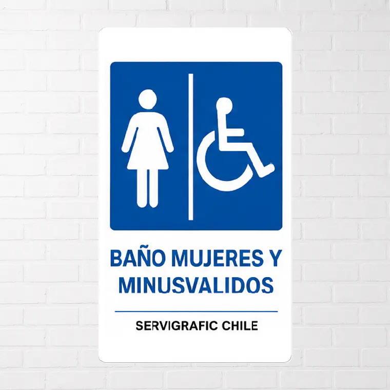 Señalética Baño Mujeres y Minusválidos 1