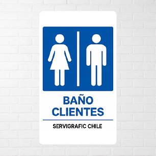 Señalética Baño Clientes