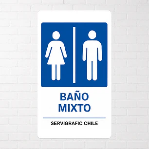 Señalética Baño Mixto