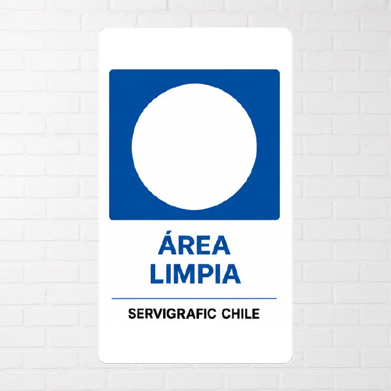 Señalética Area Limpia (Modelo A) 1