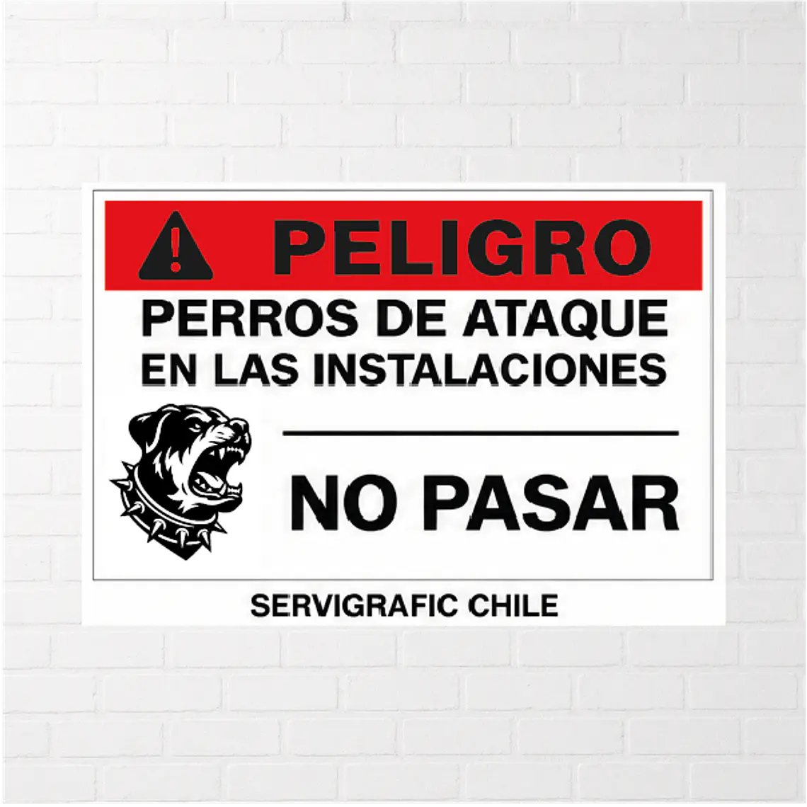 Señalética Precaución Animal Peligroso 1